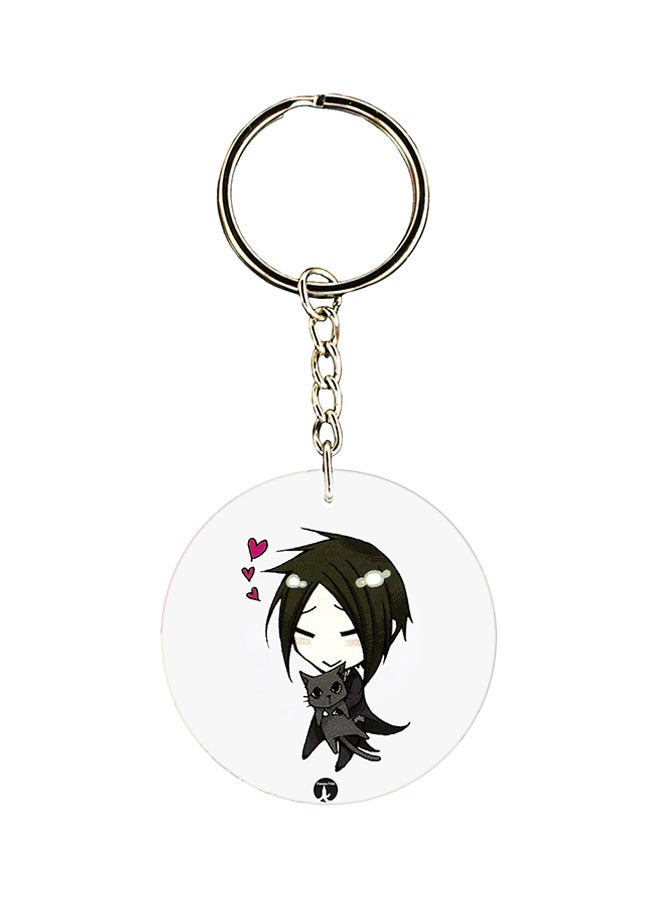 BP Black Butler Keychain White/Grey/Pink