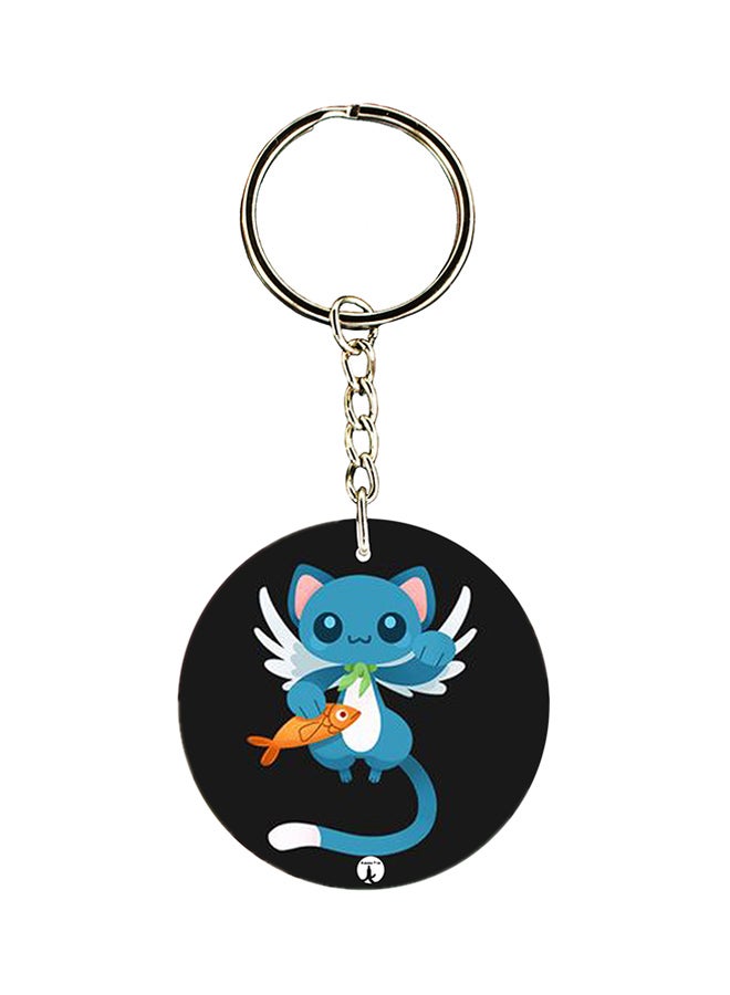 BP Anime Fairy Printed Keychain Black/Blue/Silver