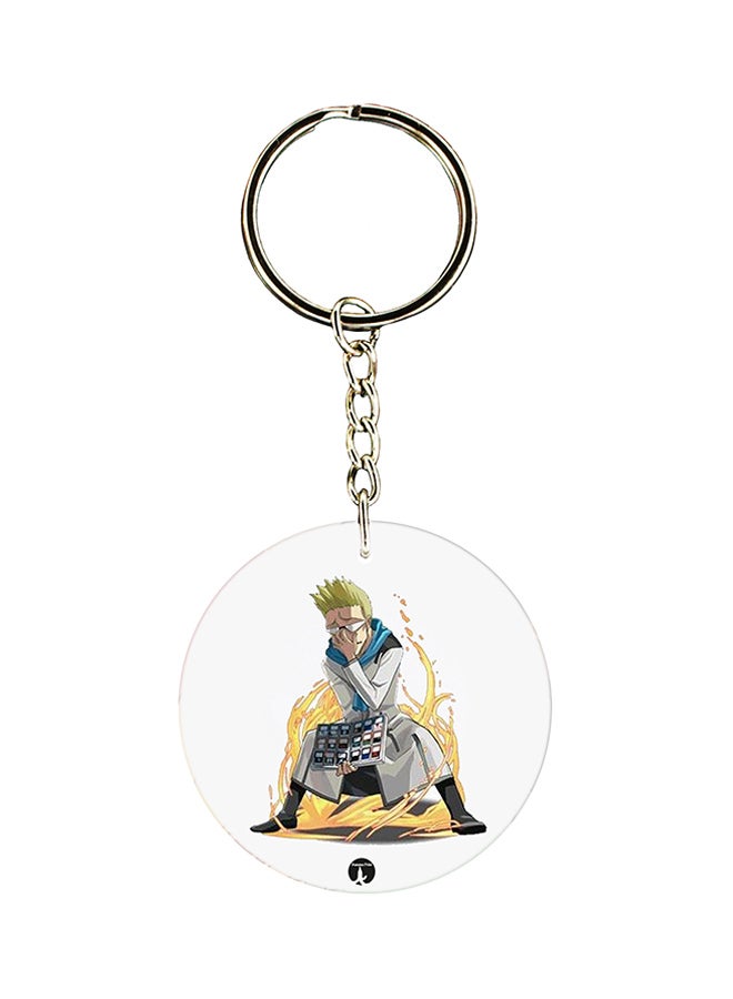 BP Anime Hunter Printed Keychain White/Yellow/Silver