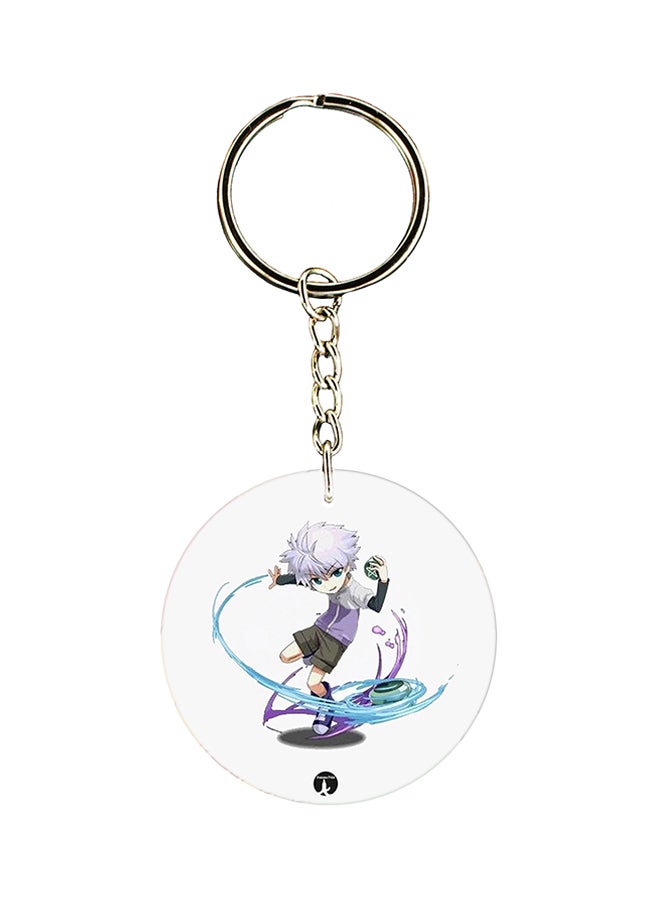 BP Double Sided Anime Hunter X Hunter Printed Keychain Purple/Blue/White