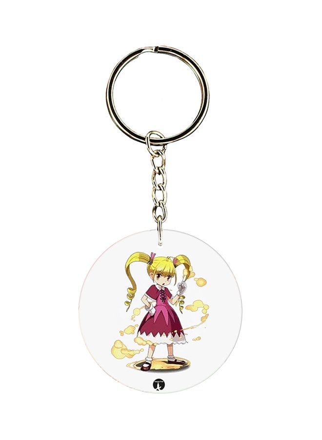 BP Double Sided Anime Hunter X Printed Keychain Purple/Yellow/White