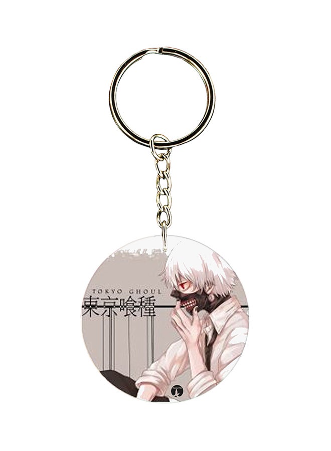 BP Anime Tokyo Ghoul Printed Keychain Grey/Black/Silver