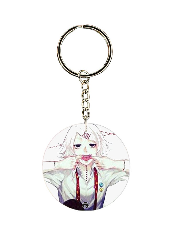 BP Tokyo Ghoul Anime Printed Key Tags And Chain White/Grey/Red