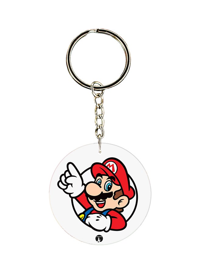 BP Super Mario Logo Keychain Red/White/Beige