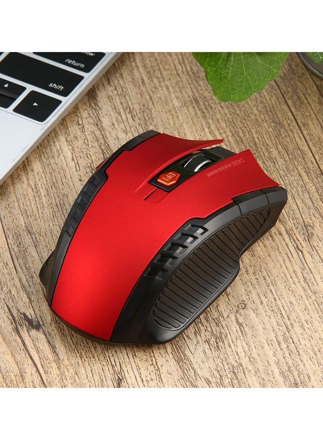 2.4Ghz Wireless Mouse With USB Adapter Red - Image 4