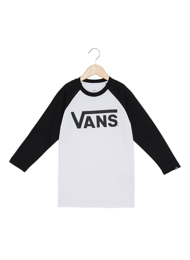 Classic Raglan T-Shirt WHITE-BLACK