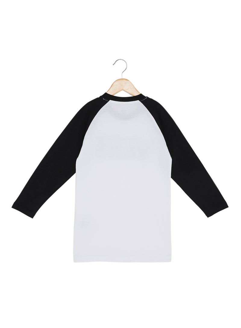 Classic Raglan T-Shirt WHITE-BLACK