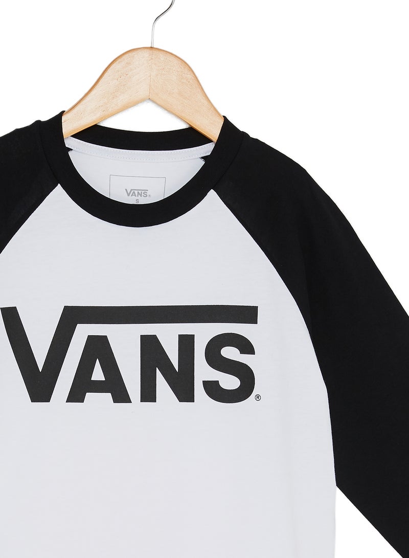 Classic Raglan T-Shirt WHITE-BLACK