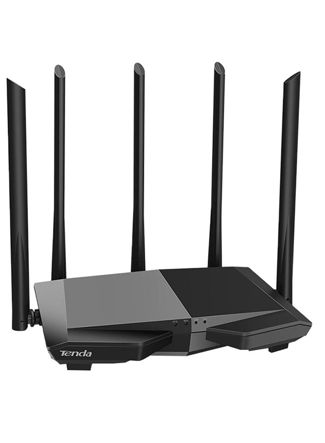 Tenda - AC7 Wireless Router 2.4GHz + 5GHz Dual Frequency/1167Mbps/5 x 6dBi Antenna CN-Plug 1167 Mbps Black - Image 1