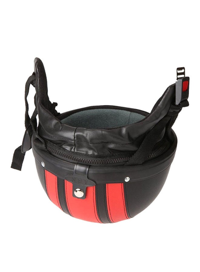 Generic Motorcycle Scooter Open Face Half Leather Helmet  - Image 3