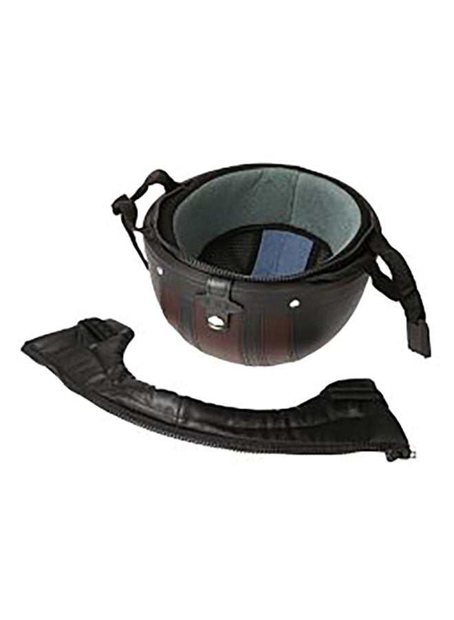 Generic Motorcycle Scooter Open Face Half Leather Helmet 26 x23.5 x13cm - Image 4