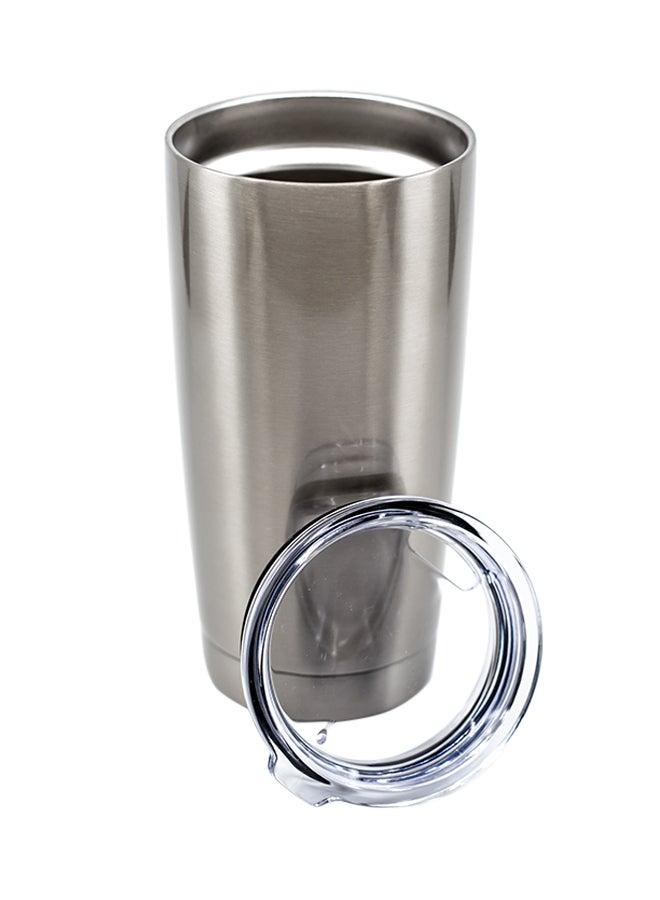 LOUD UNIVERSE Fortnite Straight Outta Lucky Landing Printed Tumbler With Lid Silver/Black/White  - Image 2