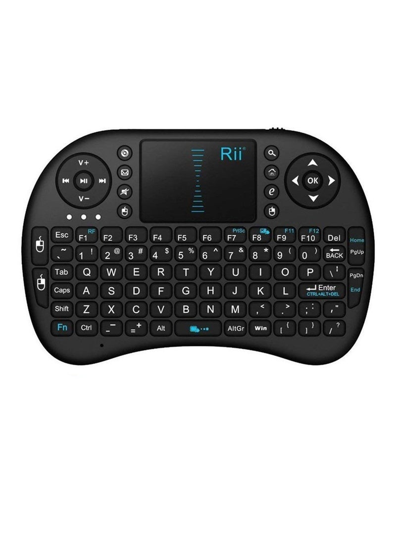2.4Ghz Backlit Wireless RC-Keyboard With Touchpad Black  - Image 1