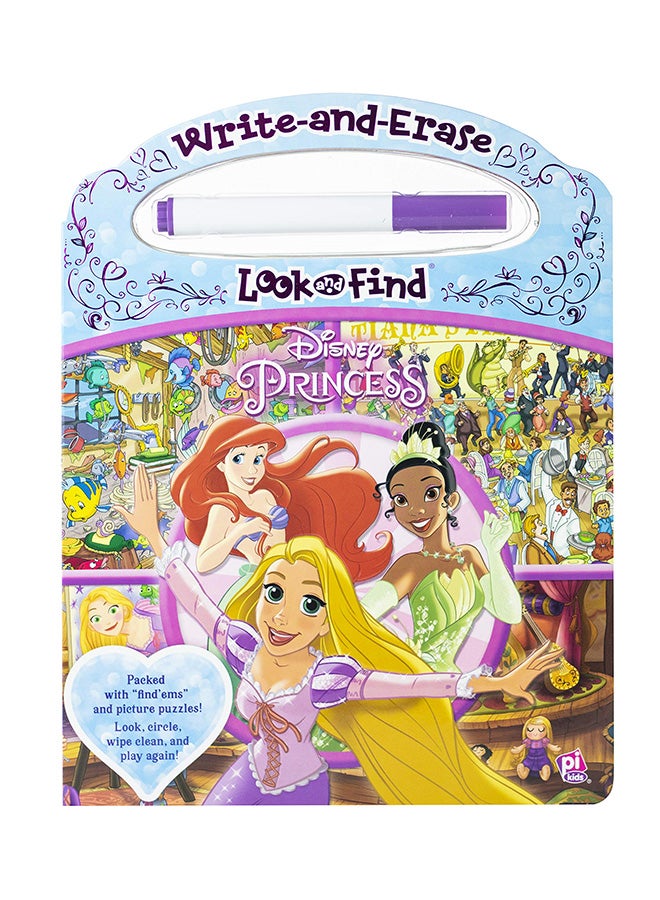 Disney Princess Write-And-Erase Look And Find - Paperback English by Phoenix International Publications UK Ltd - 01/09/2012 