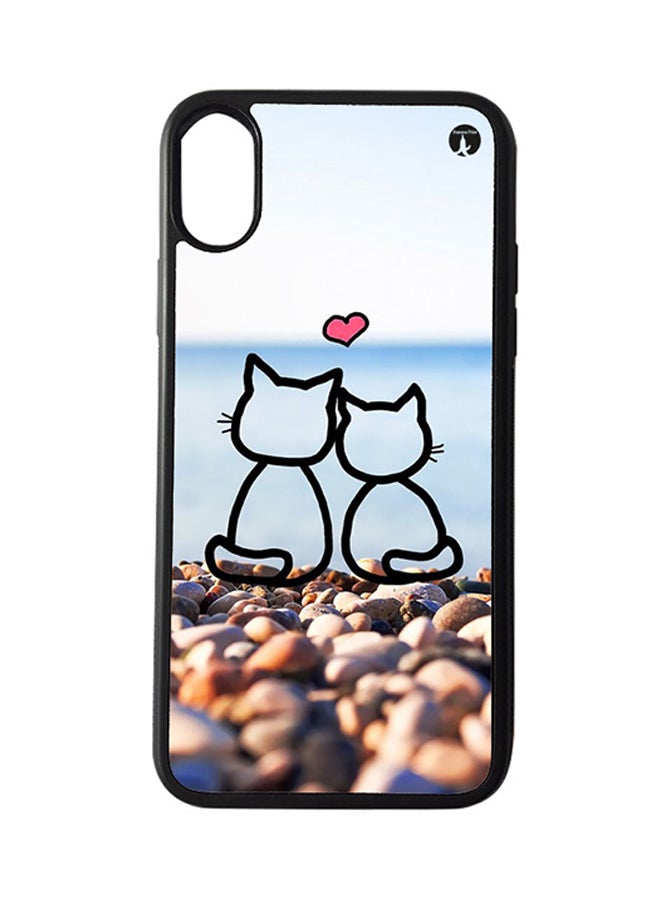 BP Protective Case Cover For Apple iPhone XS Max Cats (Black Bumper)