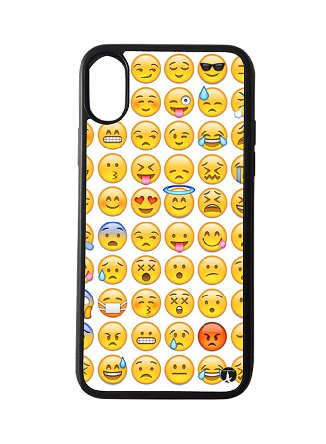 BP Protective Case Cover For Apple iPhone XS Max Emojis (Black Bumper)