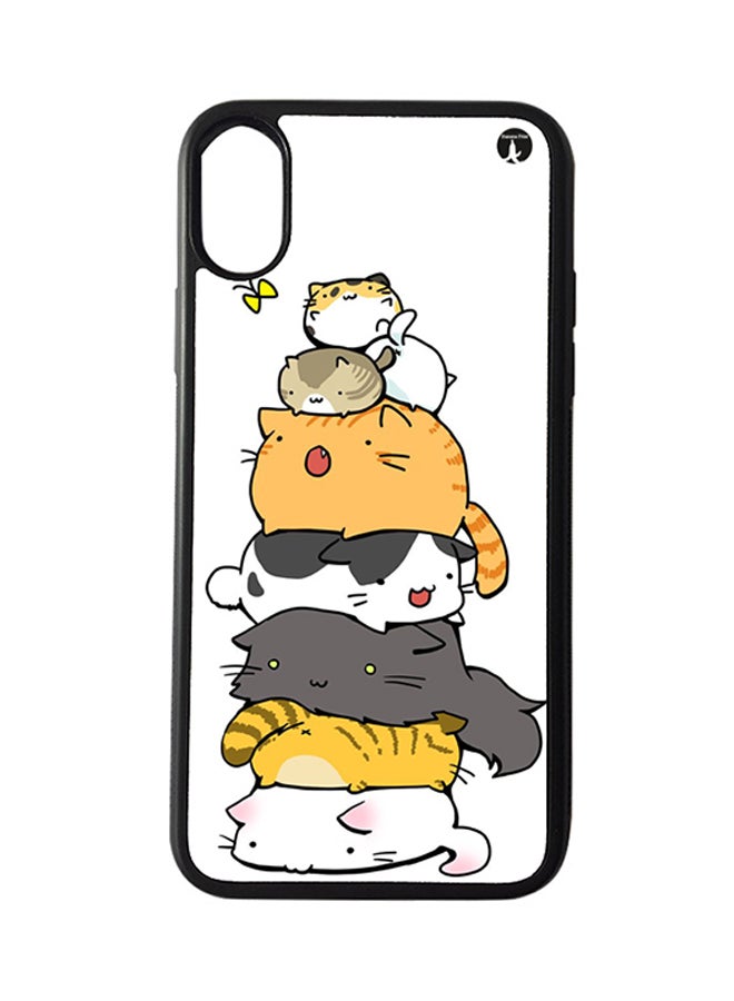 BP Protective Case Cover For Apple iPhone XS Max Cats (Black Bumper)