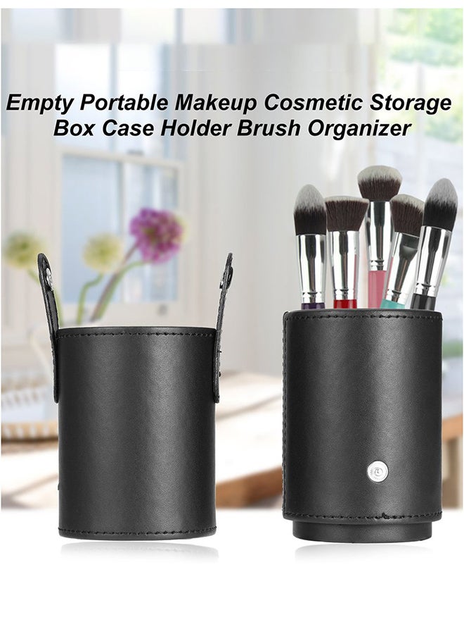 Portable Makeup Brush Storage Box Case Black - Image 2