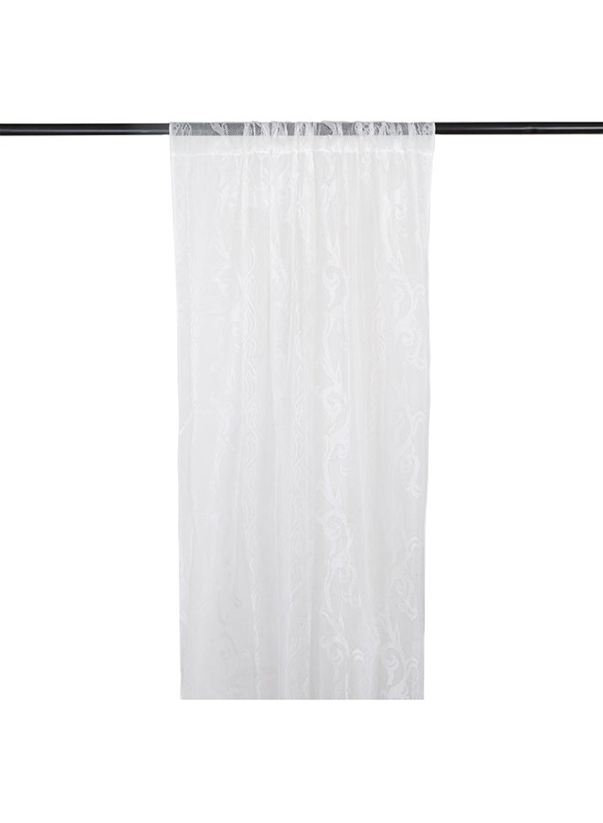 Home Box 2-Piece Rhine Polyester Curtain Set White 240x140cm - Image 1