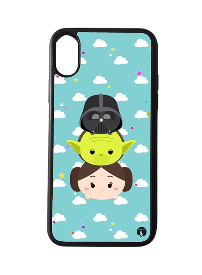 بي بي غطاء حماية واقٍ لهاتف أبل آيفون XR غطاء حماية ممتص للصدمات بتصميم من فيلم Star Wars بلون أسود