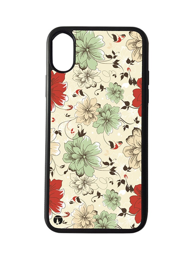BP Protective Case Cover For Apple iPhone XR Flowers (Black Bumper)