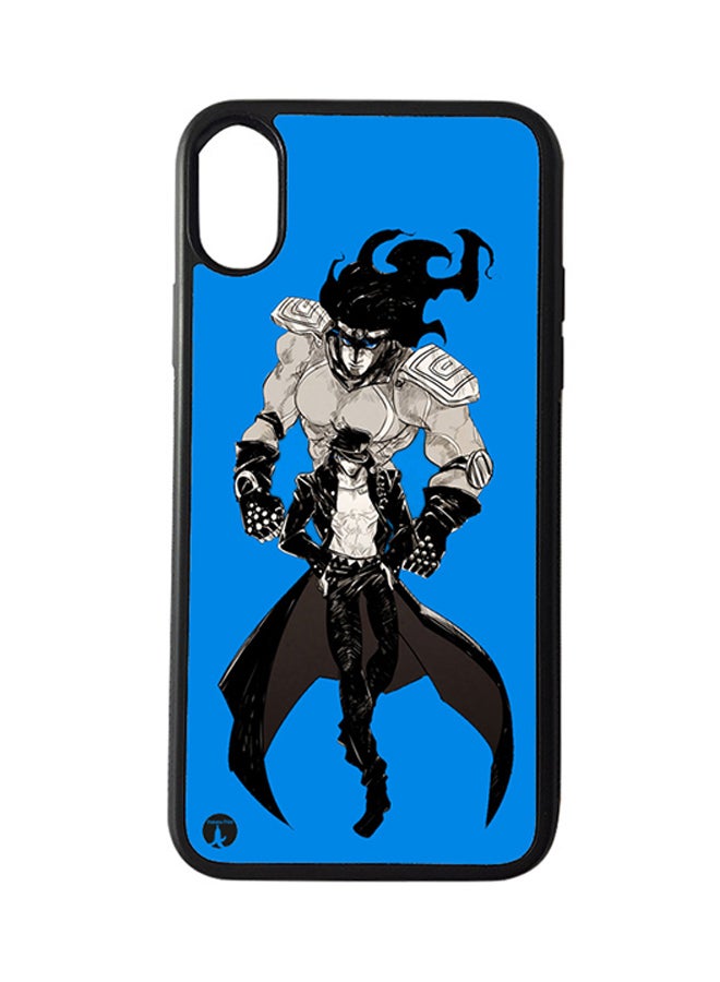 بي بي غطاء حماية واقٍ لهاتف أبل آيفون XR غطاء حماية ممتص للصدمات بتصميم من سلسلة الرسوم المتحركة Jojo'S Bizarre Adventure بلون أسود