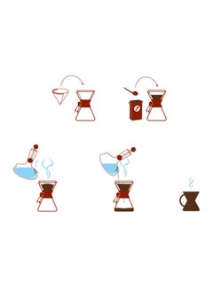 Chemex 3 Cup Classic Coffeemaker Clear 8.25x3inch  - Image 3
