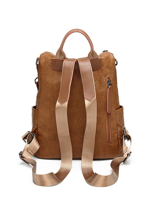 شاربدو حقيبة ظهر بسحّاب للإغلاق بني - Image 2