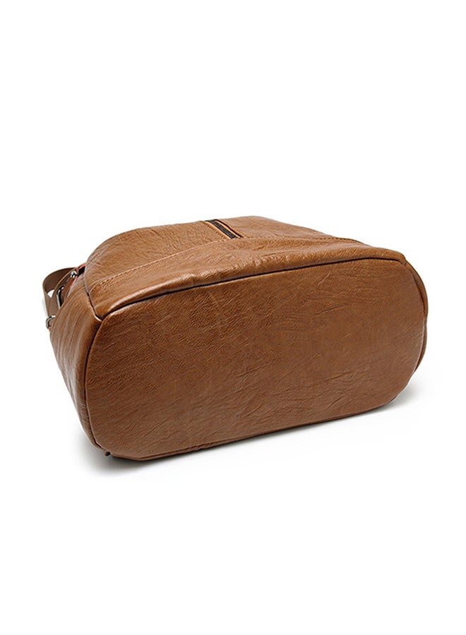 شاربدو حقيبة ظهر بسحّاب للإغلاق بني - Image 3