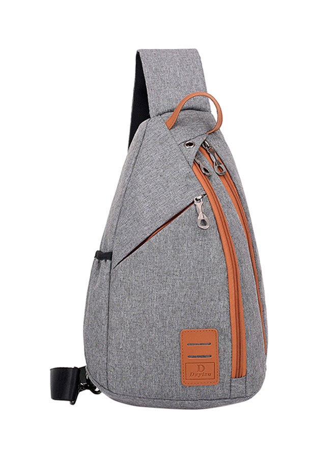 Sharpdo Zipper Closure Chest Bag Grey - Image 1