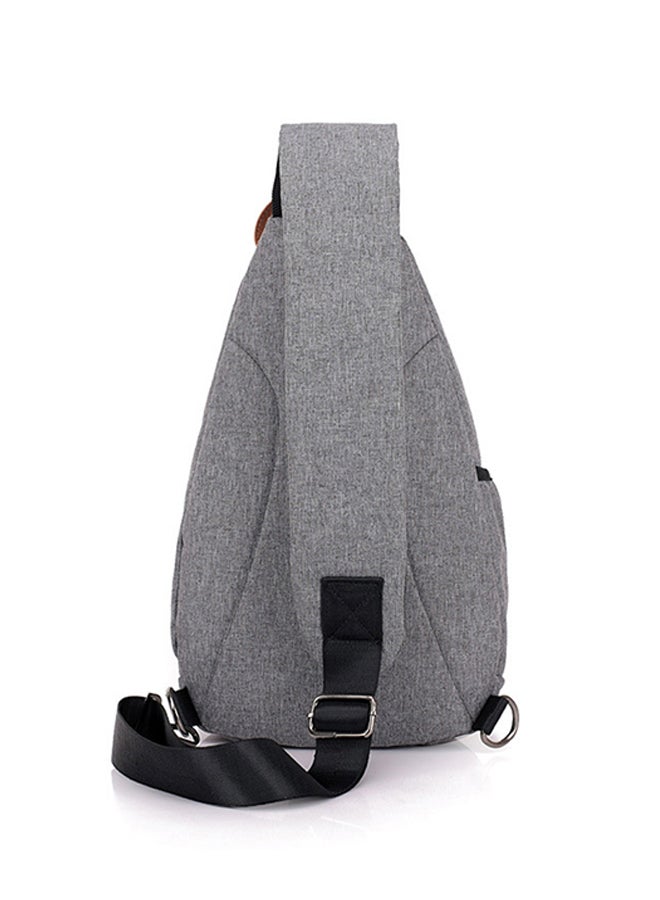 Sharpdo Zipper Closure Chest Bag Grey - Image 2