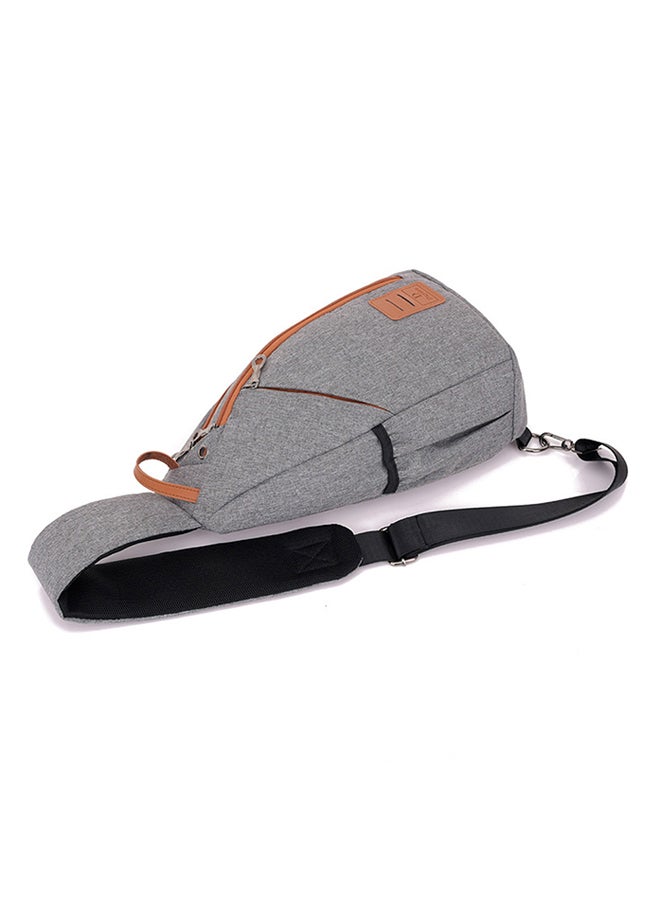 Sharpdo Zipper Closure Chest Bag Grey - Image 3