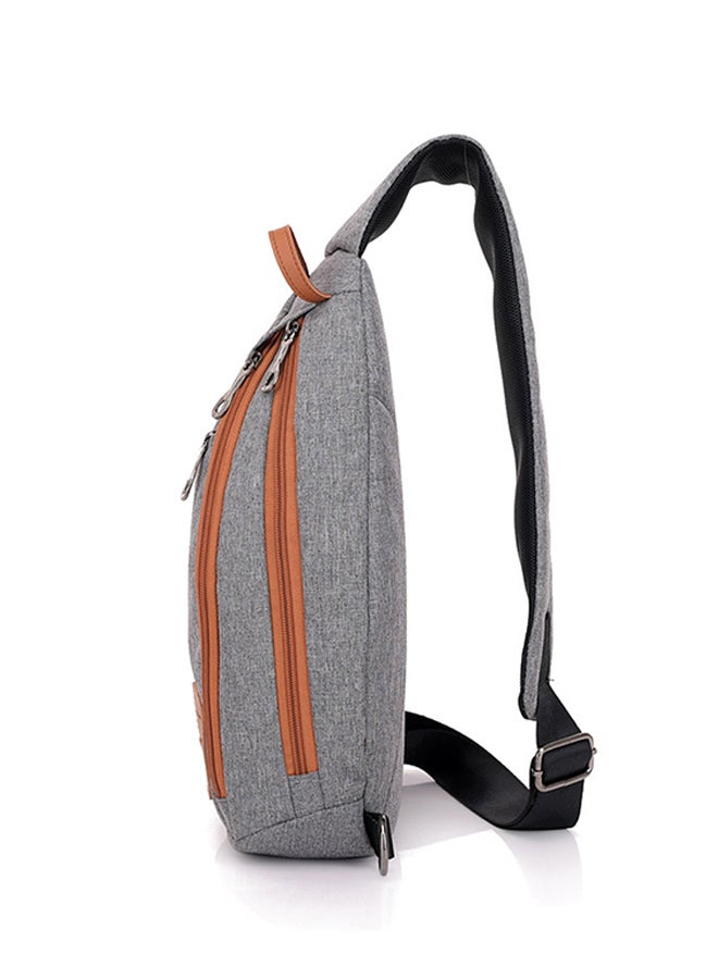 Sharpdo Zipper Closure Chest Bag Grey - Image 4