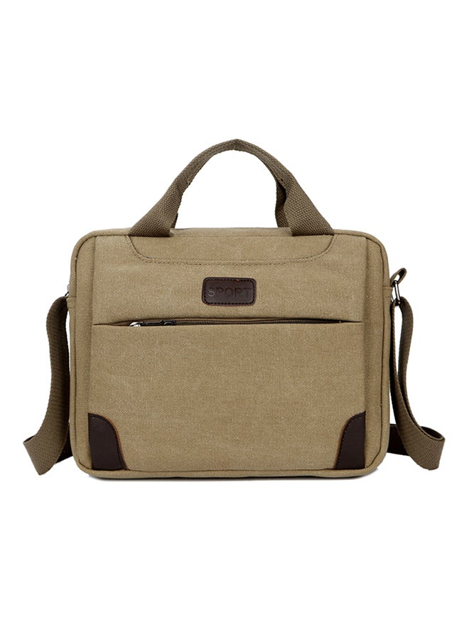 Sharpdo Zippered Laptop Bag Brown - Image 1