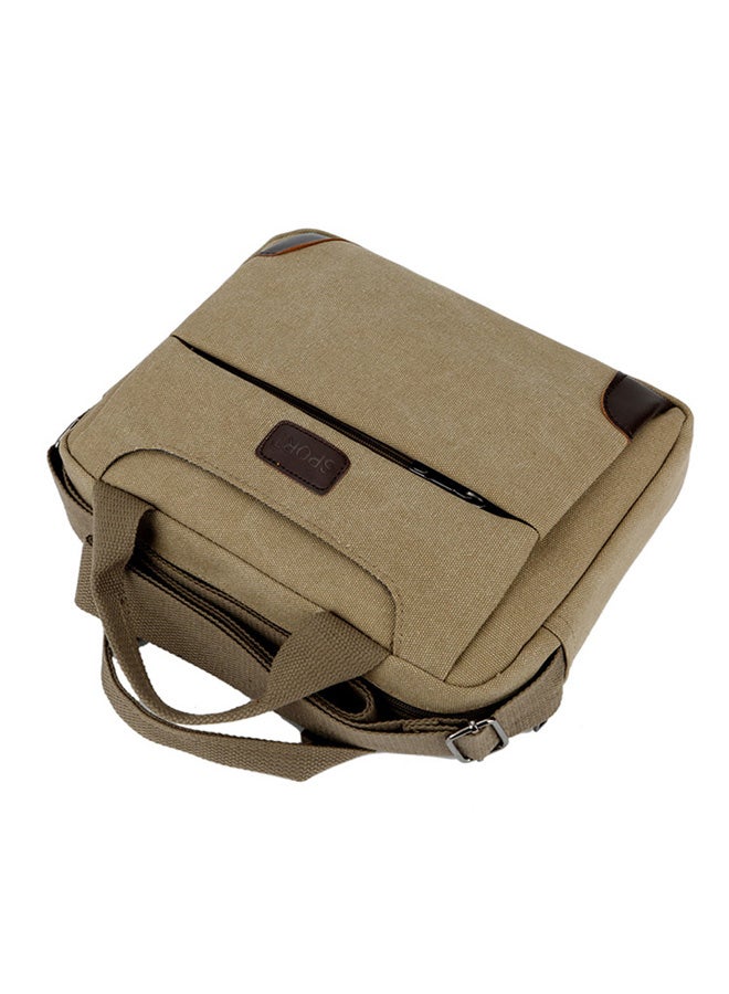 Sharpdo Zippered Laptop Bag Brown - Image 3