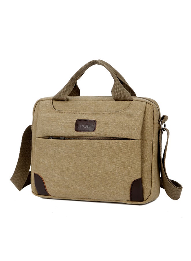 Sharpdo Zippered Laptop Bag Brown - Image 4