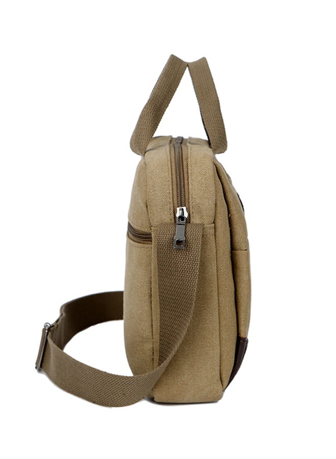 Sharpdo Zippered Laptop Bag Brown - Image 5