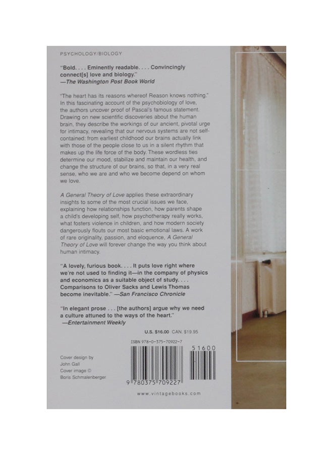 General Theory Of Love - Paperback English by Thomas Lewis - 02/01/2001  - Image 2