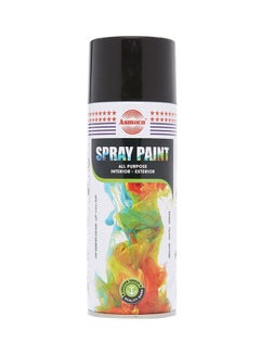 Asmaco Quick Drying Smooth Finish Premium Quality Durable High-Gloss Spray Paint Black 400ml  - Image 1