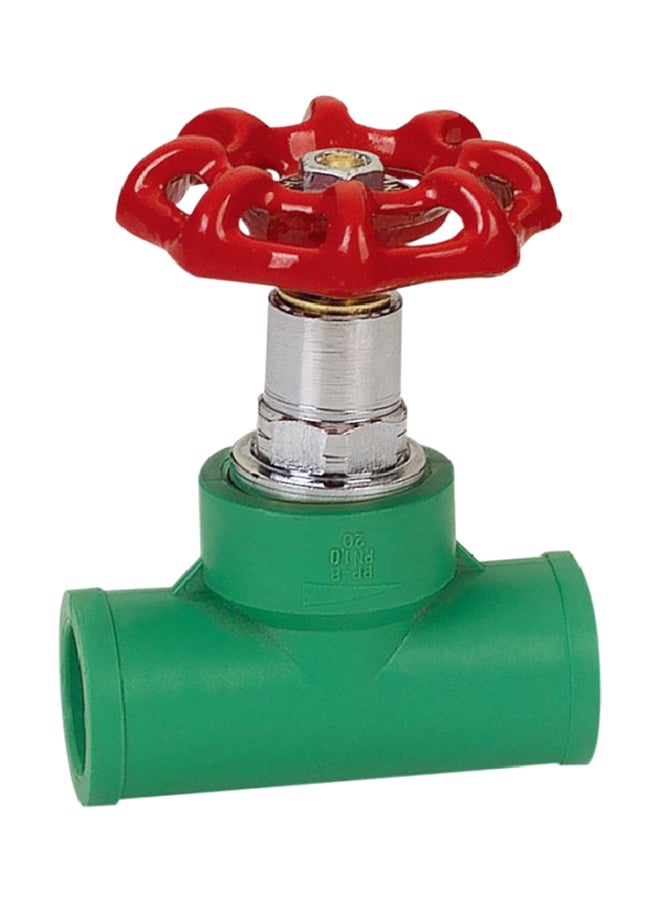 Generic - Q Therm PPR Gate Valve Red/Silver/Green - Image 1