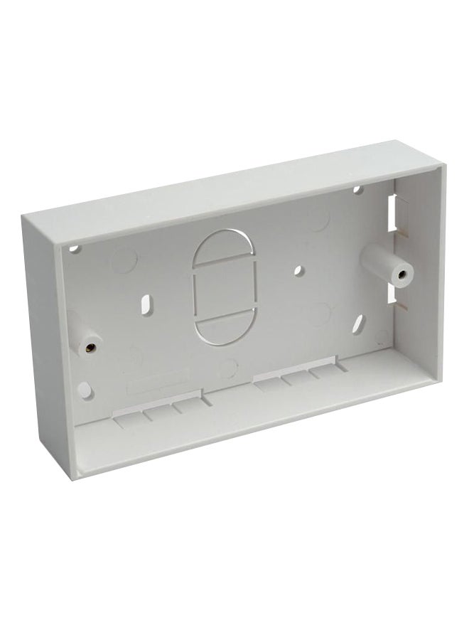 3-Piece PVC Switch Box White 15cm