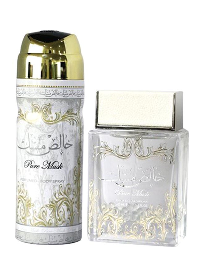 لطافة مجموعة هدايا خالص المسك النقي، مكونة من قطعتين (1 x EDP 100 ml , 1 x Body Spray 200 ml)  - Image 1