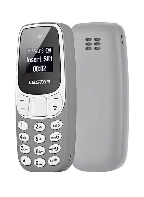 هاتف BM10 صغير بخاصية الاتصال الاسلكي ثنائي الشريحة 32 ميجابايت ويدعم تقنية 2G، بلون رمادي