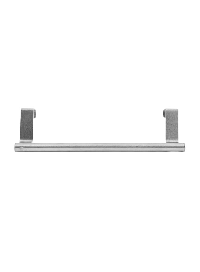 Bathroom Door Towel Bar Holder Silver - Image 1