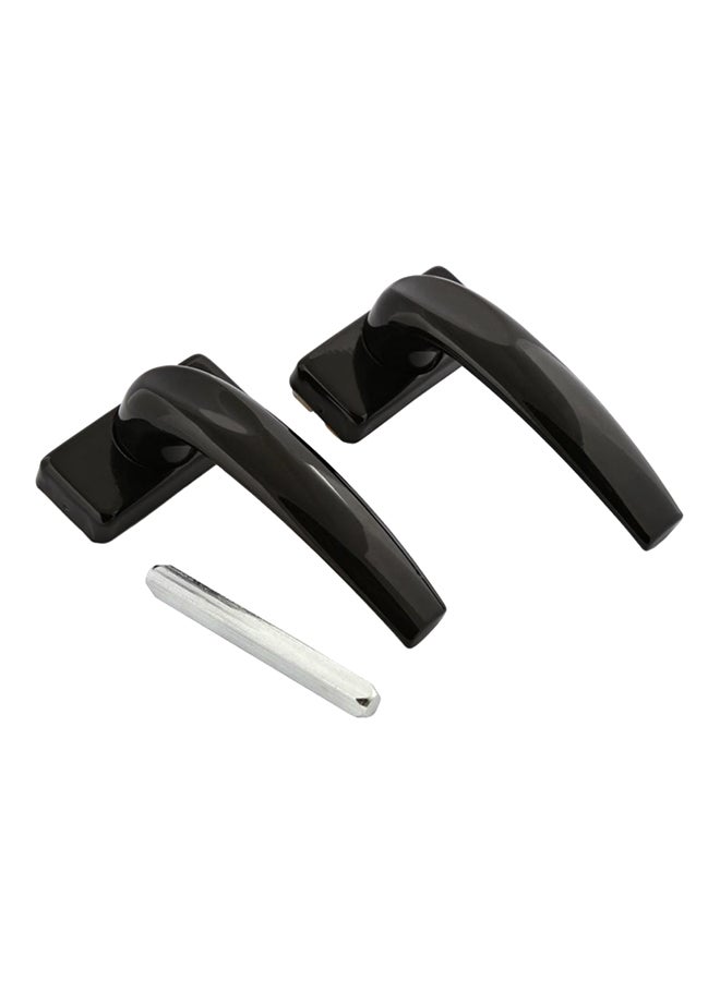 Generic - 2-Piece Aluminium Door Handle Black 13cm - Image 1