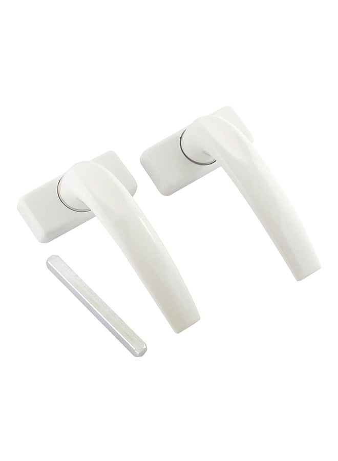 2-Piece Aluminium Door Handle White 13centimeter 