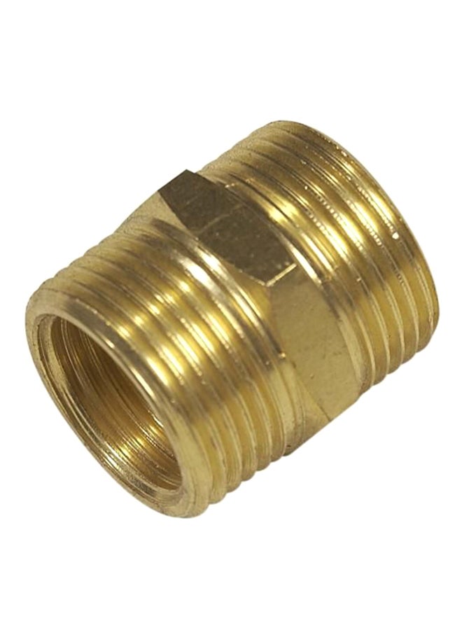 2-Piece Brass Connector Gold 0.5inch