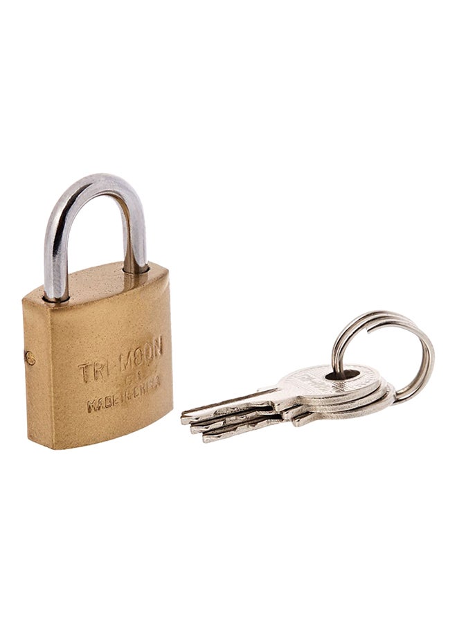 Brass Pad Lock Gold/Silver 