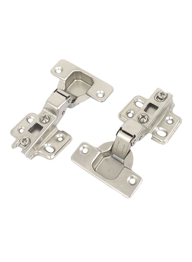 2-Piece Cabinet Hinges Silver 10centimeter
