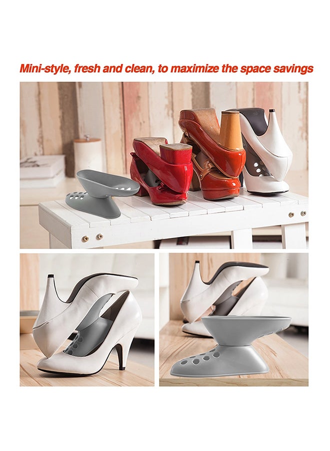 Double Layer Shoe Organizer Beige 14x5x4cm  - Image 3